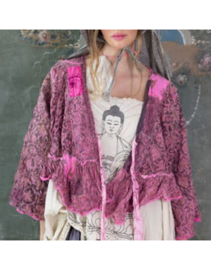 Magnolia Pearl Jacket 833 Quilted Lise Lotte Piano Shawl, Pomegranate