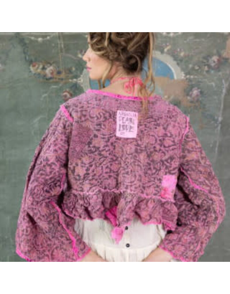 Magnolia Pearl Jacket 833 Quilted Lise Lotte Piano Shawl, Pomegranate