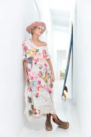Magnolia Pearl Dress 823 Applique Mattie Belle, Moonlight