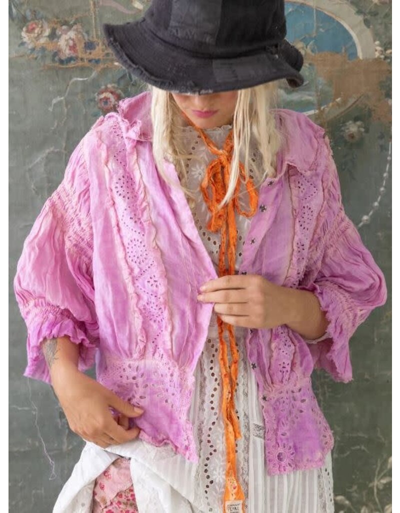 Magnolia Pearl Top 1567 Ramie Daisie Blouse, Purple Boba