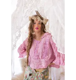 Magnolia Pearl Top 1567 Ramie Daisie Blouse, Purple Boba