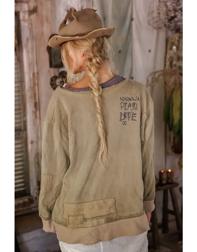 Magnolia Pearl Top 2128 Fleece Riehl Henley, Aged
