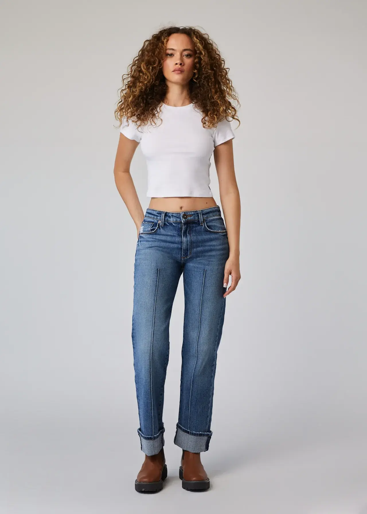 edyson Vincent Slouchy Rollup Wide Leg