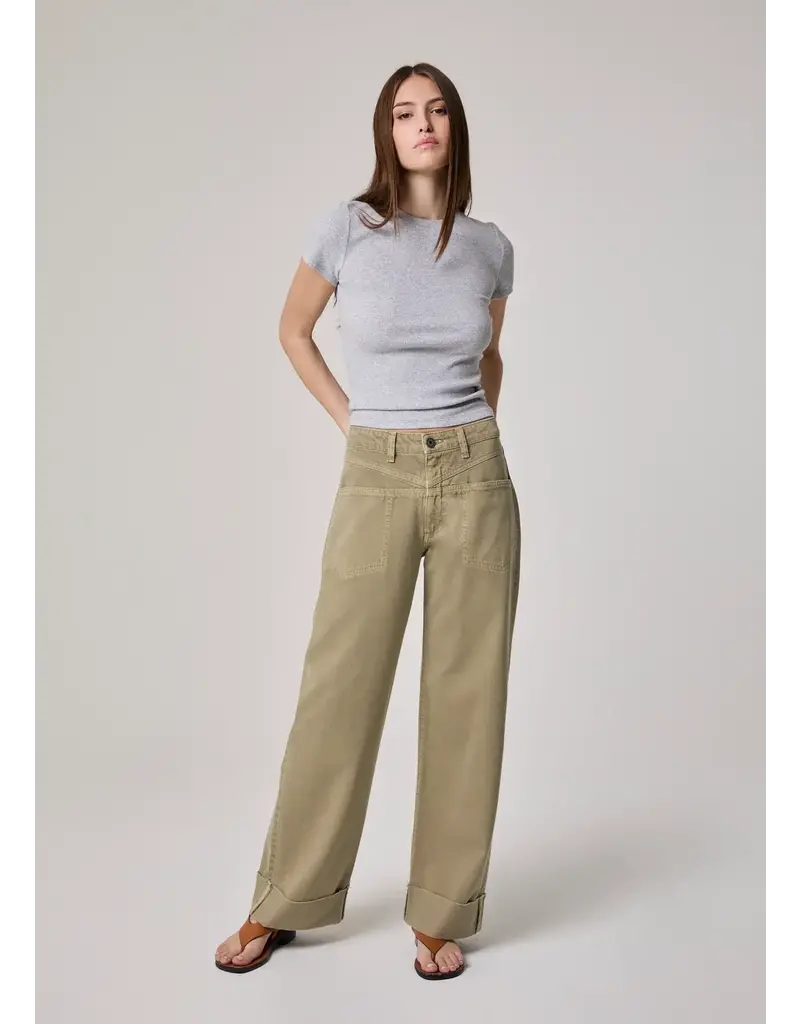 edyson Vincent HR Frt & Bck Yoke, Rollup Raw Hem