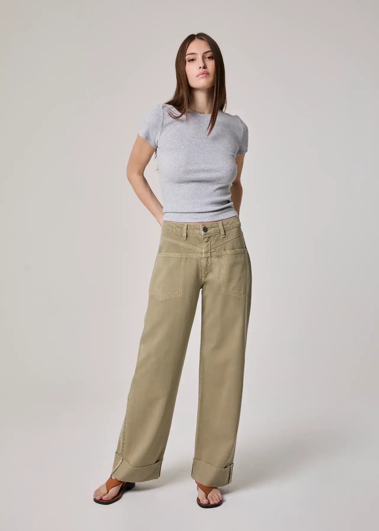 edyson Vincent HR Frt & Bck Yoke, Rollup Raw Hem