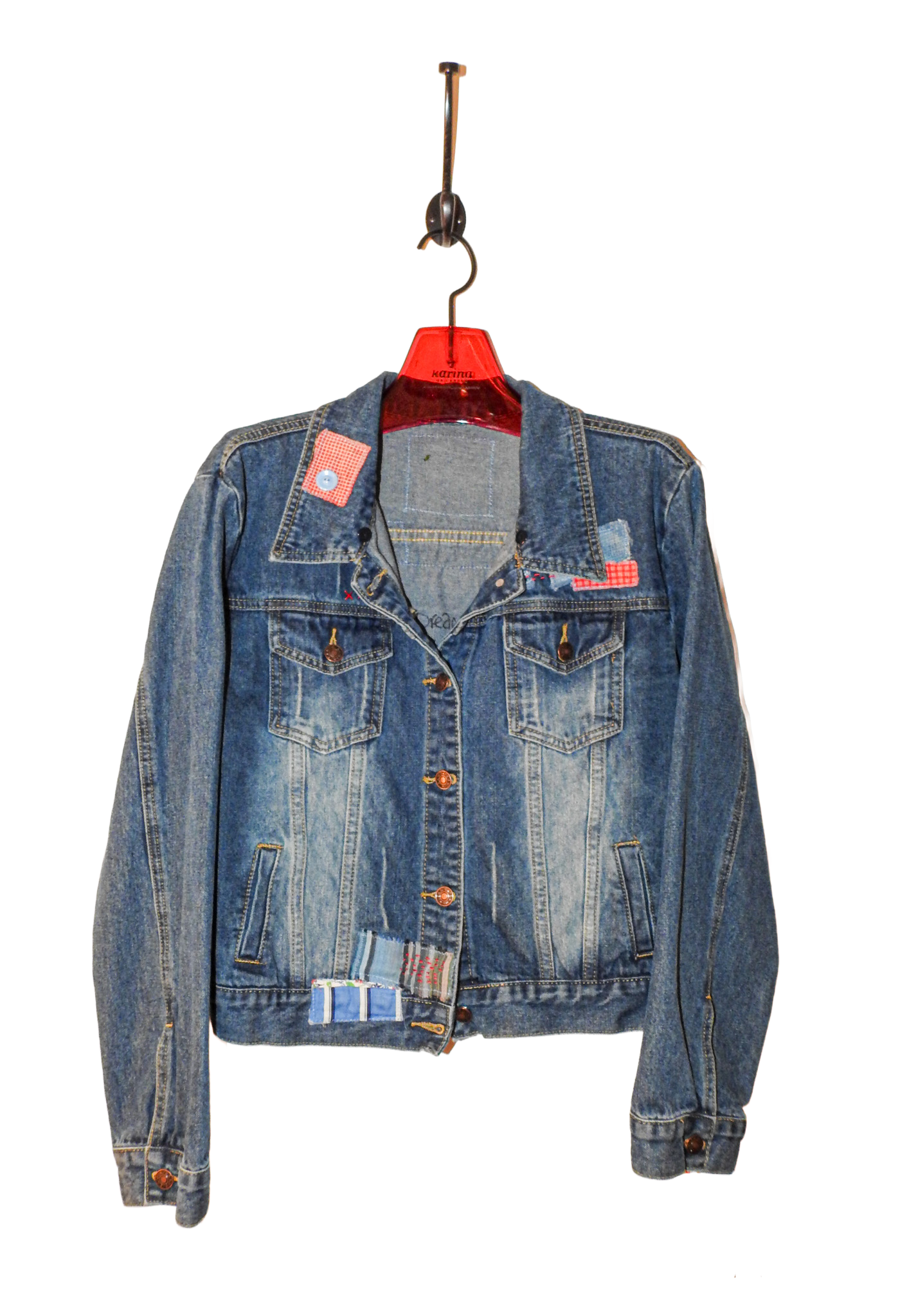 Sue Dreamer SD-88 Hand Embellished Denim Jkt "Life Is Short" Med