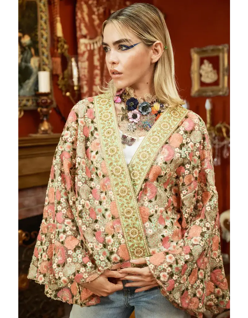 Aratta Nicole Kimono, Vintage Garden Floral OS