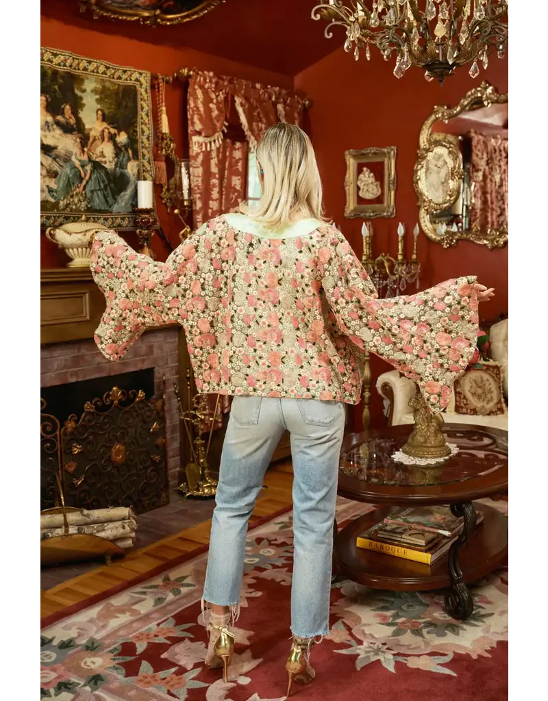 Aratta Nicole Kimono, Vintage Garden Floral OS