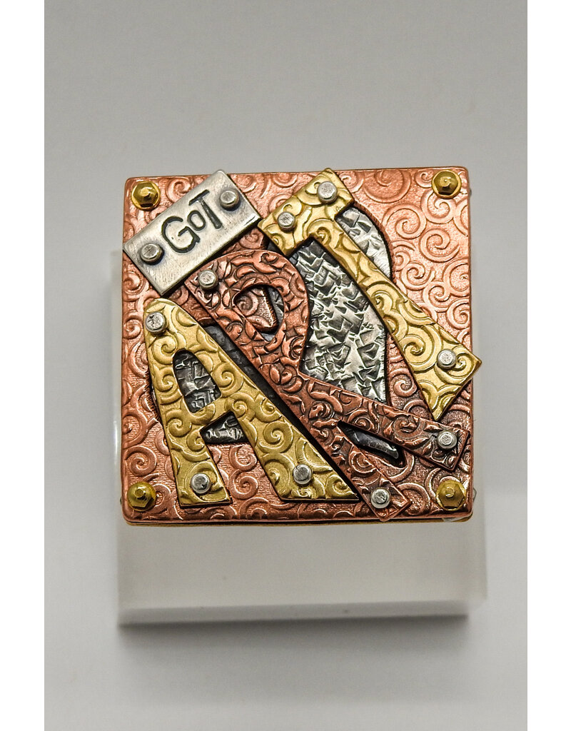 Denise Lee Robertson DLR - "Got Art" Mixed Metal Ring 7.5