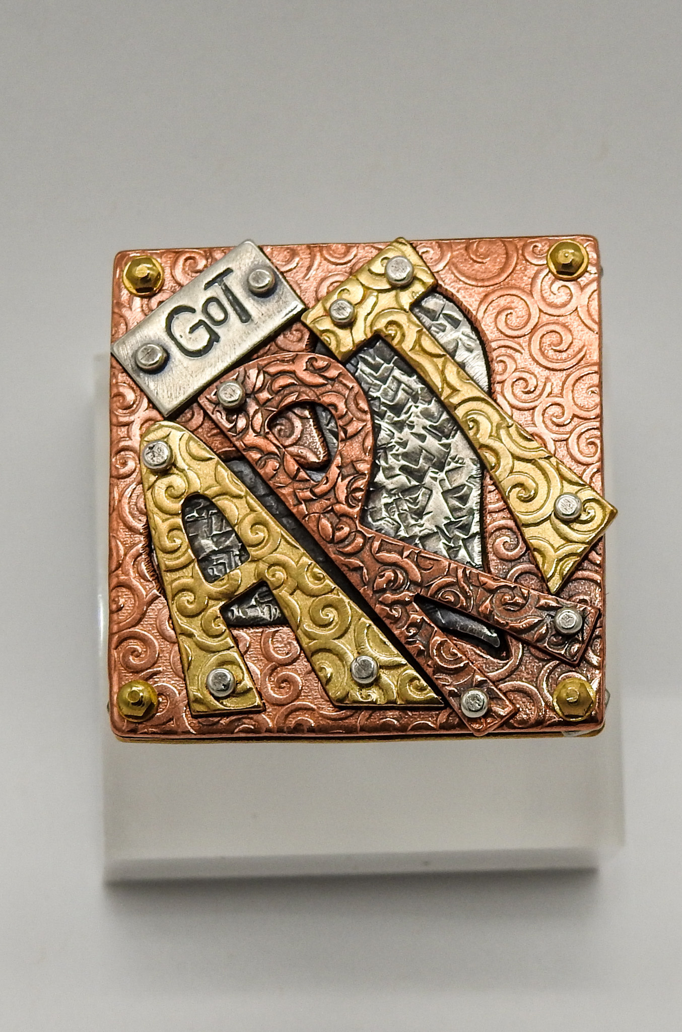 Denise Lee Robertson DLR - "Got Art" Mixed Metal Ring 7.5