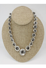 Ray Van Cleve RVC-N53  16" Sterling Silver Roses Necklace