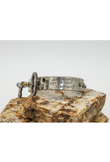 Denise Lee Robertson DLR14 Skeleton Key Bracelet w/ Garnet