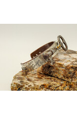 Denise Lee Robertson DLR14 Skeleton Key Bracelet w/ Garnet