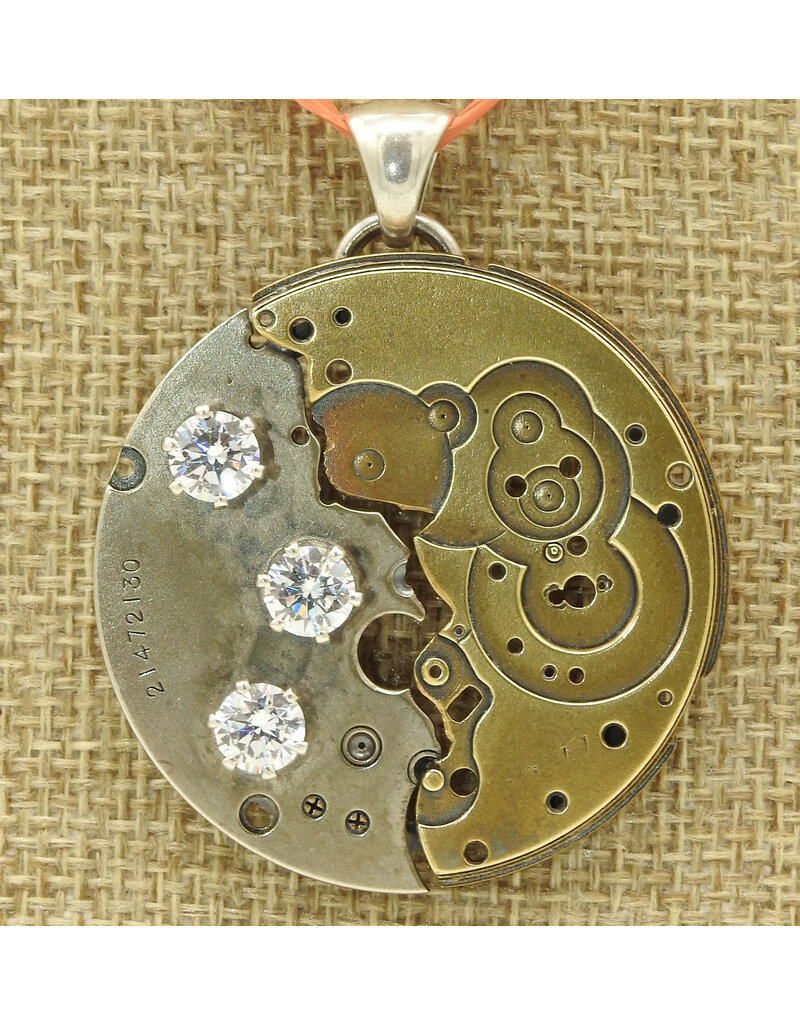 Denise Lee Robertson DLR1 Antq. Pkt Watch Parts, 3 Cubic Zircon., Pndt.
