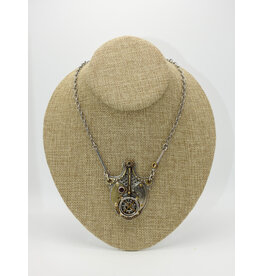 Denise Lee Robertson DLR18 Steampunk Roller Bearing Watch Parts Necklace