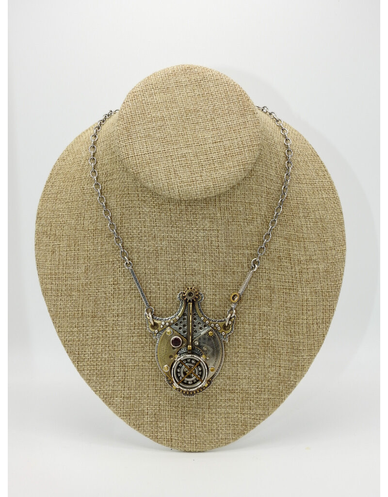 Denise Lee Robertson DLR18 Steampunk Roller Bearing Watch Parts Necklace