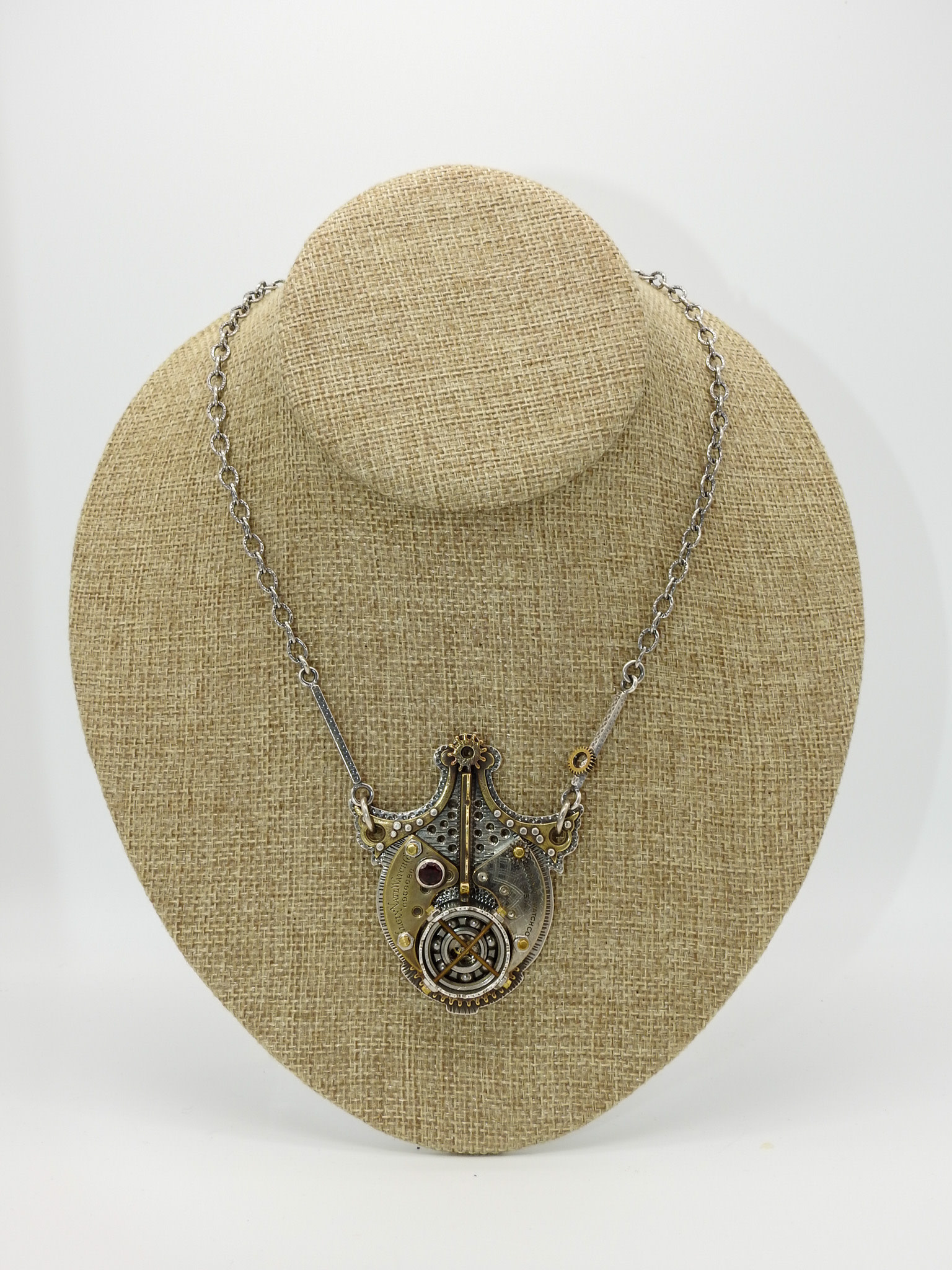 Denise Lee Robertson DLR18 Steampunk Roller Bearing Watch Parts Necklace