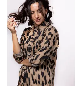 Emily Phillips Cheetah Linen Shirt