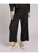 Wild Cosmos Vivian Double Knit Plisse' Pant Blk OS