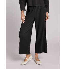Wild Cosmos Vivian Double Knit Plisse' Pant Blk OS