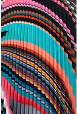 Wild Cosmos Emily Oli Paint Pleated Midi Skirt Multi Color OS