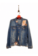 Sue Dreamer SD-95 Hand Embellished Denim Jkt "Raven Floral"