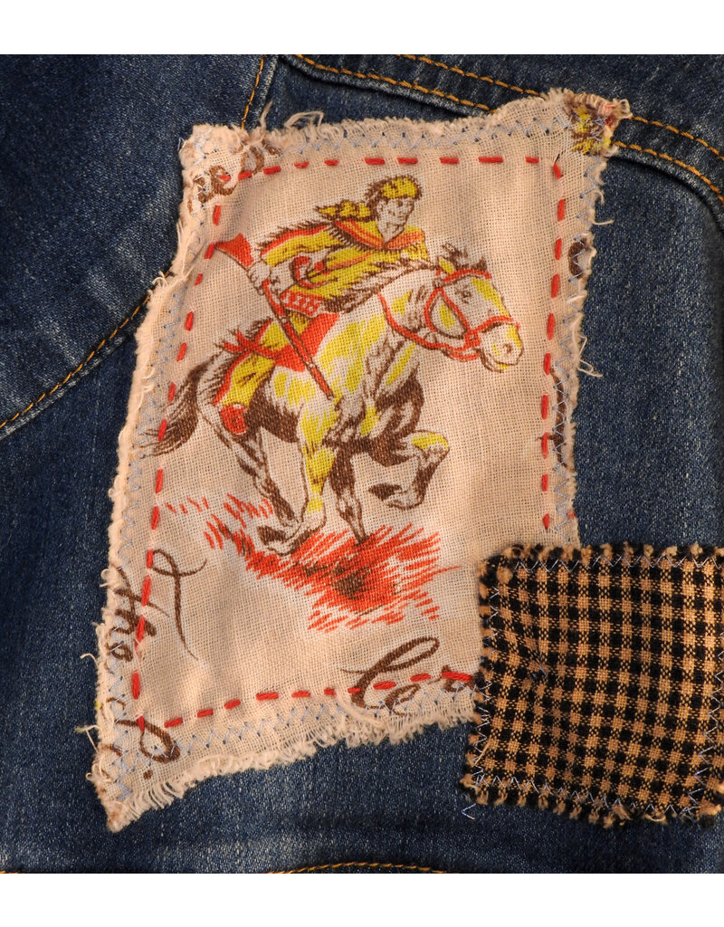 Sue Dreamer SD-95 Hand Embellished Denim Jkt "Raven Floral"