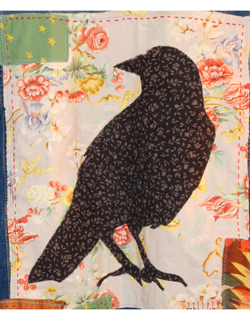 Sue Dreamer SD-95 Hand Embellished Denim Jkt "Raven Floral"