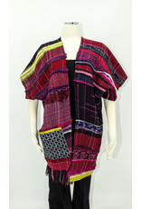 Wimberley Valley Saori KR3 Saori Weaving Mixed Berry Ruana