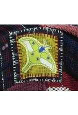 Wimberley Valley Saori KR3 Saori Weaving Mixed Berry Ruana