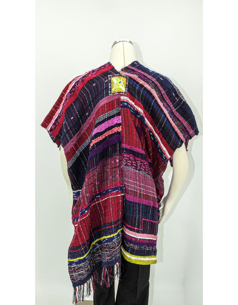 Wimberley Valley Saori KR3 Saori Weaving Mixed Berry Ruana