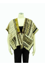 Wimberley Valley Saori KR4 Saori Weaving Oatmeal Vest