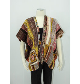 Wimberley Valley Saori KR5 Saori Weaving Agate Vest