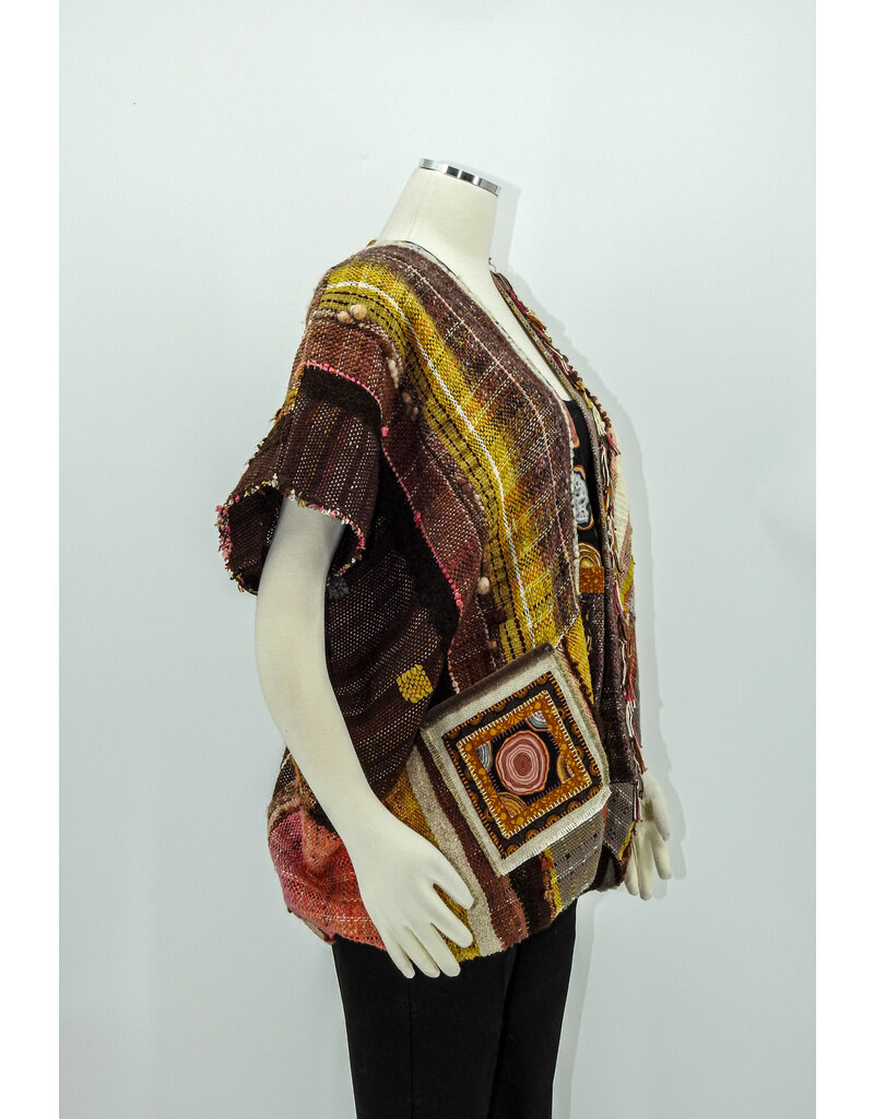 Wimberley Valley Saori KR5 Saori Weaving Agate Vest