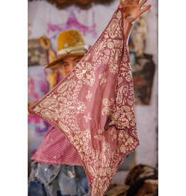 Magnolia Pearl Scarf 229 Paisley Tassel, Plum koc