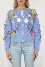 Metric L/S Cardigan w/ Popcorn Stitch Pattern