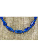 Pam Springall Lapis Faceted Beads Necklace