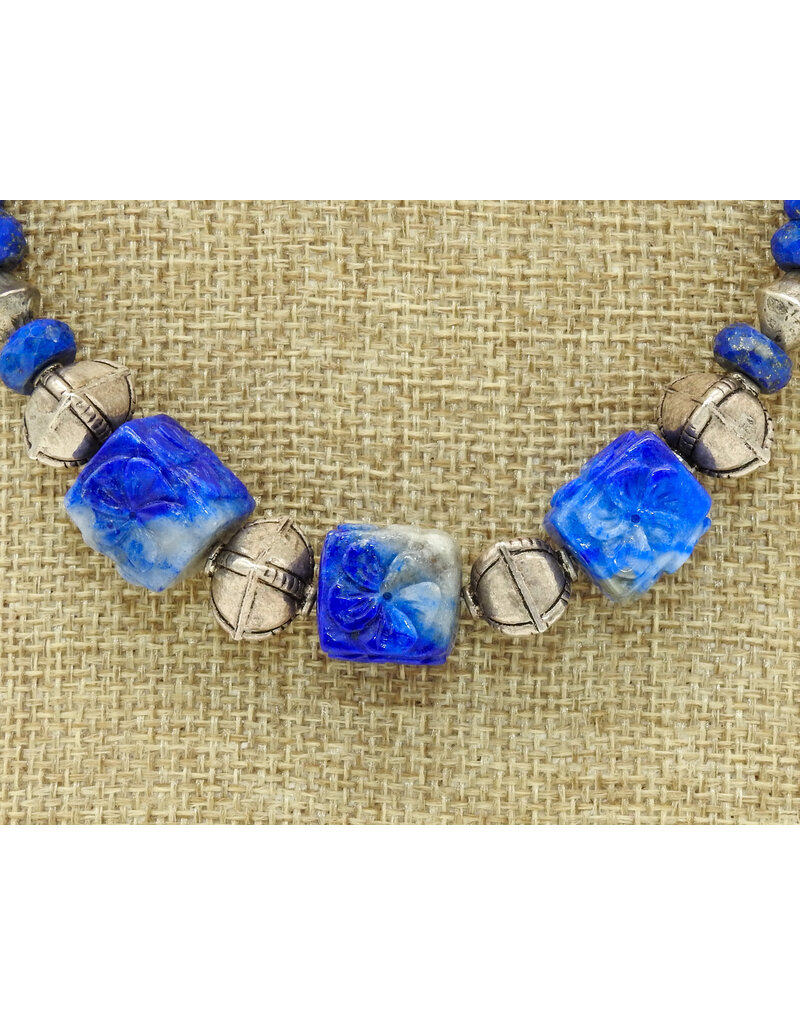 Pam Springall PS-N383C Natural Faceted Lapis Rondells