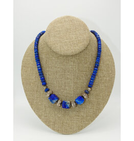 Pam Springall PS-N383C Natural Faceted Lapis Rondells