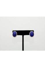 Shreve Saville SRS-E475 Faceted Lapis Oval Posts