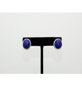 Shreve Saville SRS-E475 Faceted Lapis Oval Posts