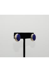 Shreve Saville SRS-E475 Faceted Lapis Oval Posts