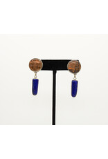 Judy Perlman JP-E189 Sterling Silver w/ Tiger Eye & Lapis