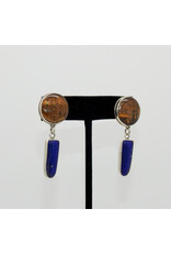 Judy Perlman JP-E189 Sterling Silver w/ Tiger Eye & Lapis