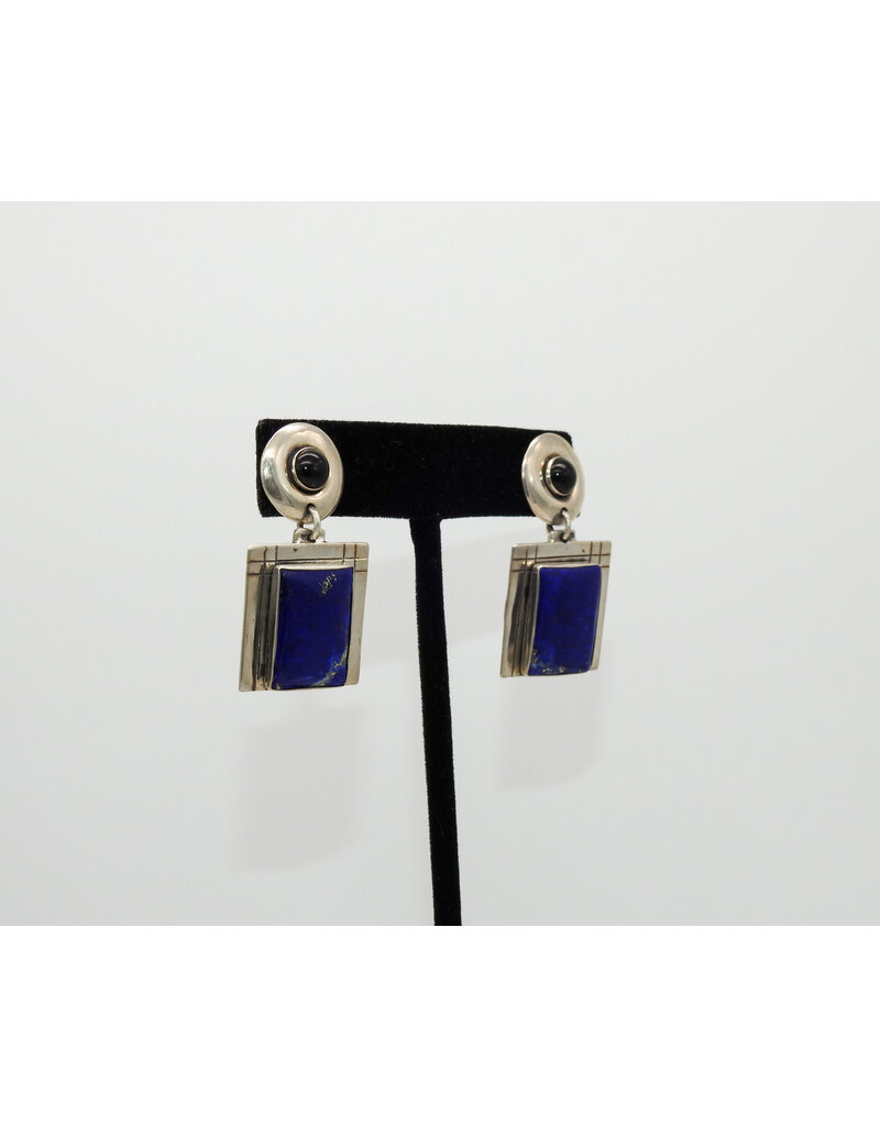 Judy Perlman JP-E166 Sterling Silver w/ Lapis & Onyx