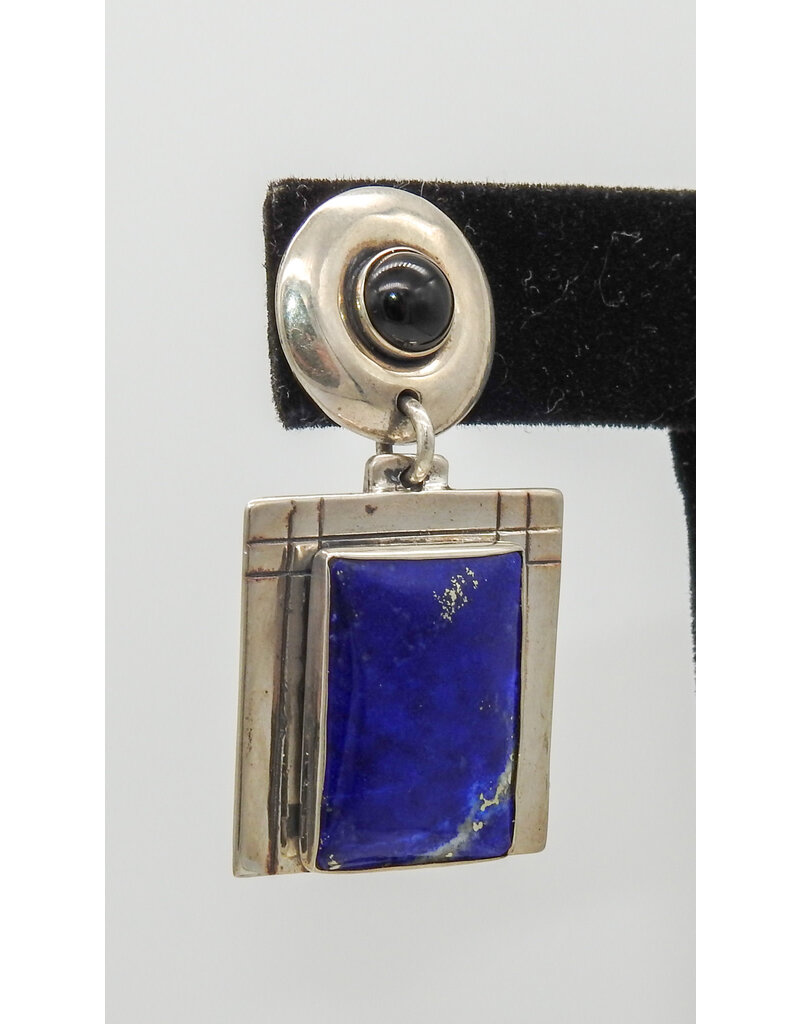 Judy Perlman JP-E166 Sterling Silver w/ Lapis & Onyx