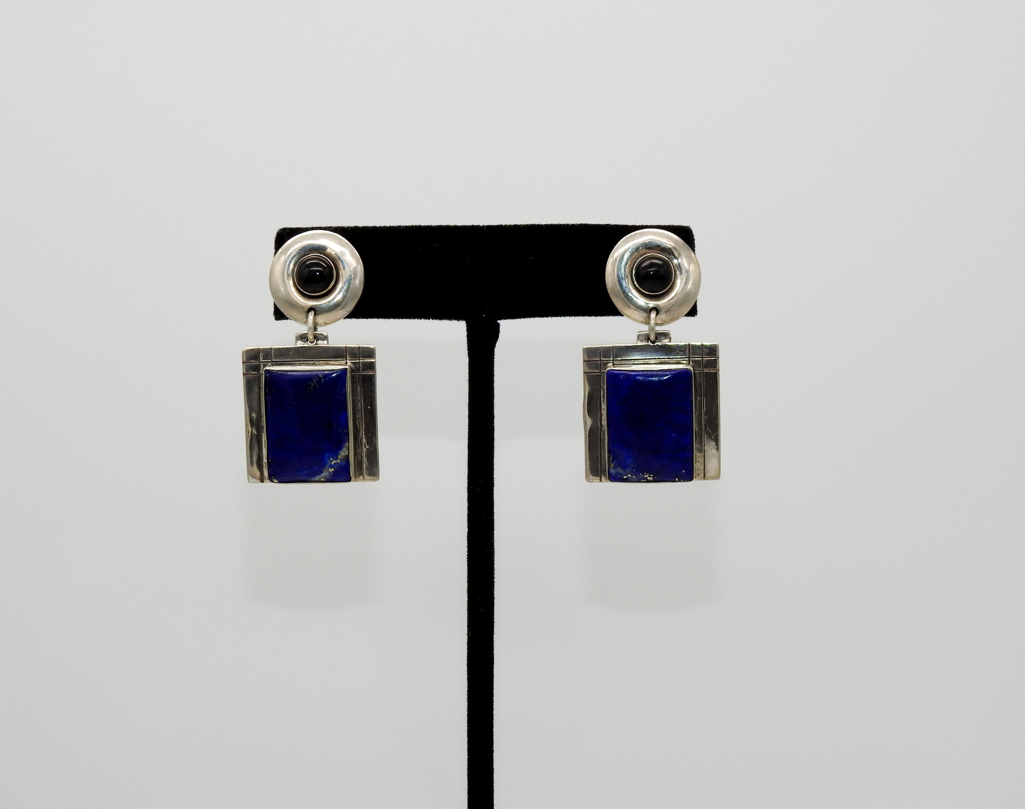 Judy Perlman JP-E166 Sterling Silver w/ Lapis & Onyx