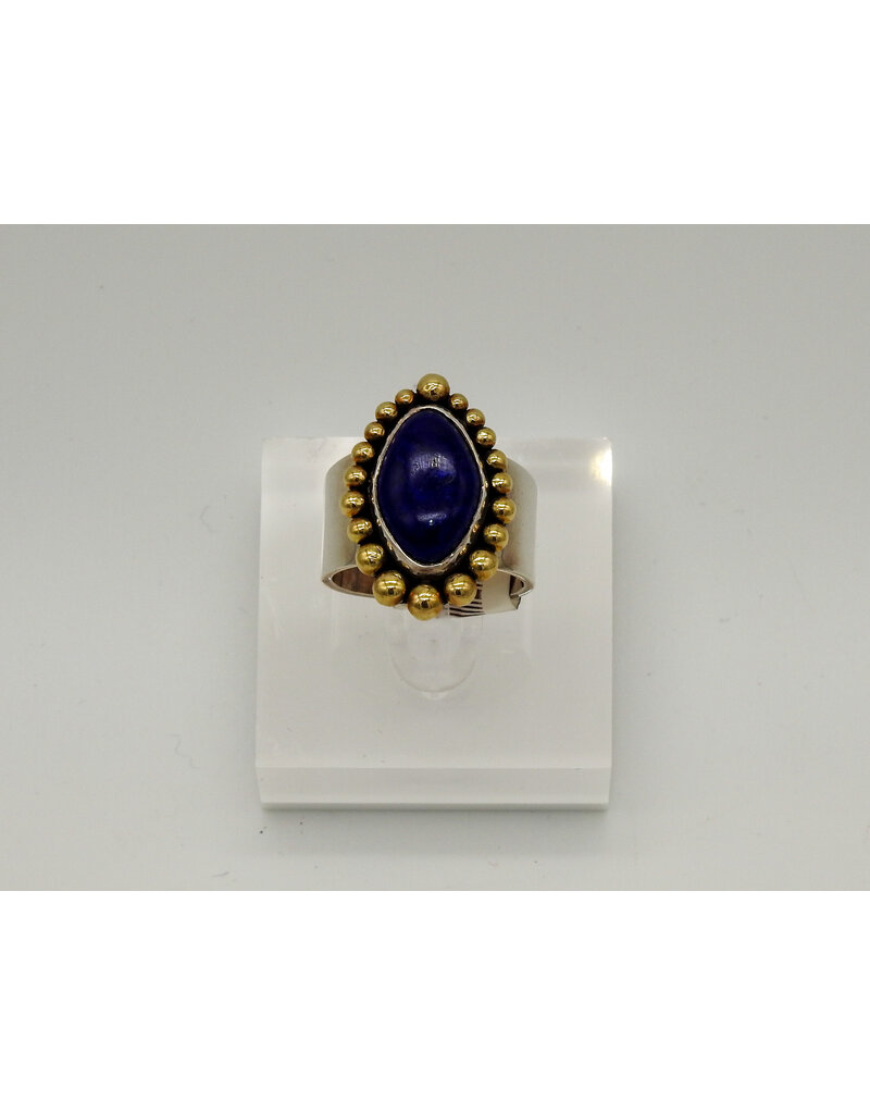 Ray Van Cleve RVC-R7 Sterling Silver & 18KG w/Natural Lapis