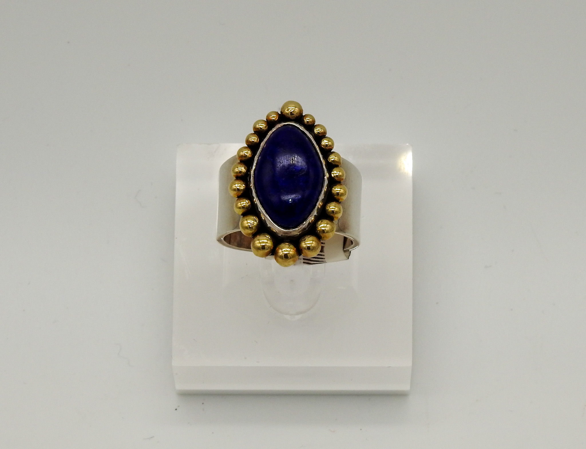 Ray Van Cleve RVC-R7 Sterling Silver & 18KG w/Natural Lapis