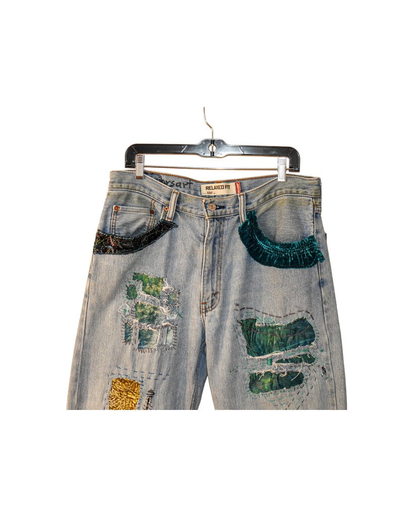 Sarah Majors Art SM Levi's Patch Art, W 34 x L32 Faded